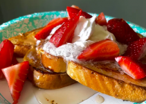 Keto French Toast with Strawberries & Whipped Cream